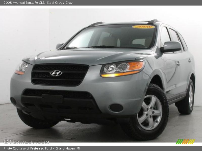 Steel Gray / Gray 2008 Hyundai Santa Fe GLS
