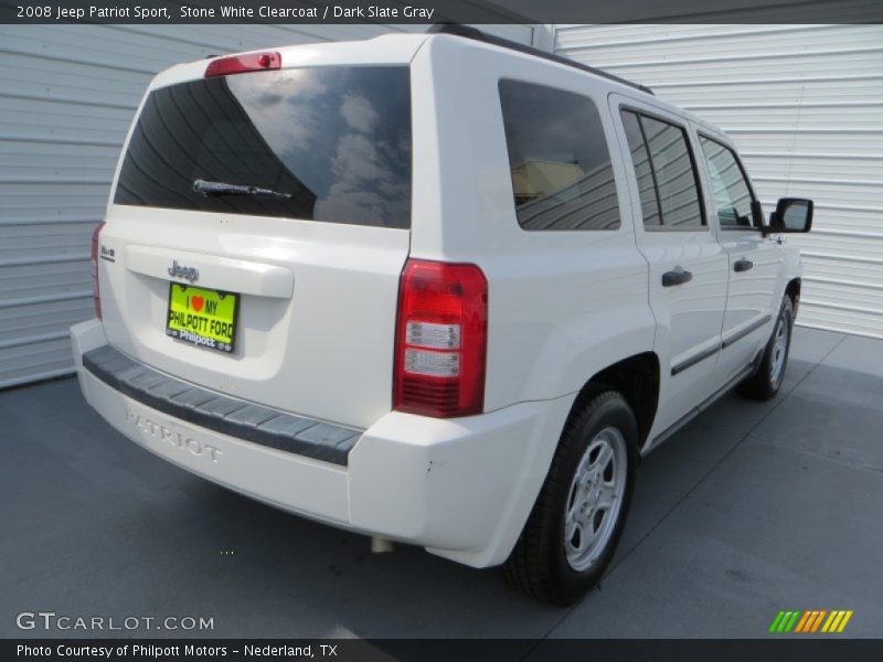 Stone White Clearcoat / Dark Slate Gray 2008 Jeep Patriot Sport
