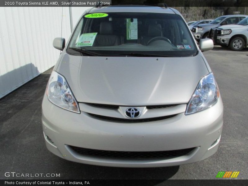 Silver Shadow Pearl / Stone 2010 Toyota Sienna XLE AWD