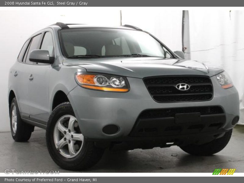 Steel Gray / Gray 2008 Hyundai Santa Fe GLS