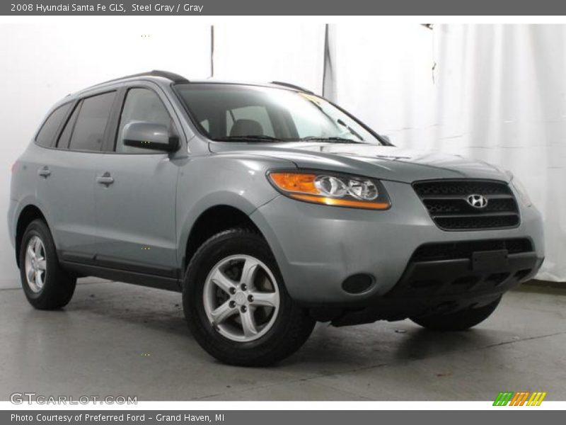 Steel Gray / Gray 2008 Hyundai Santa Fe GLS