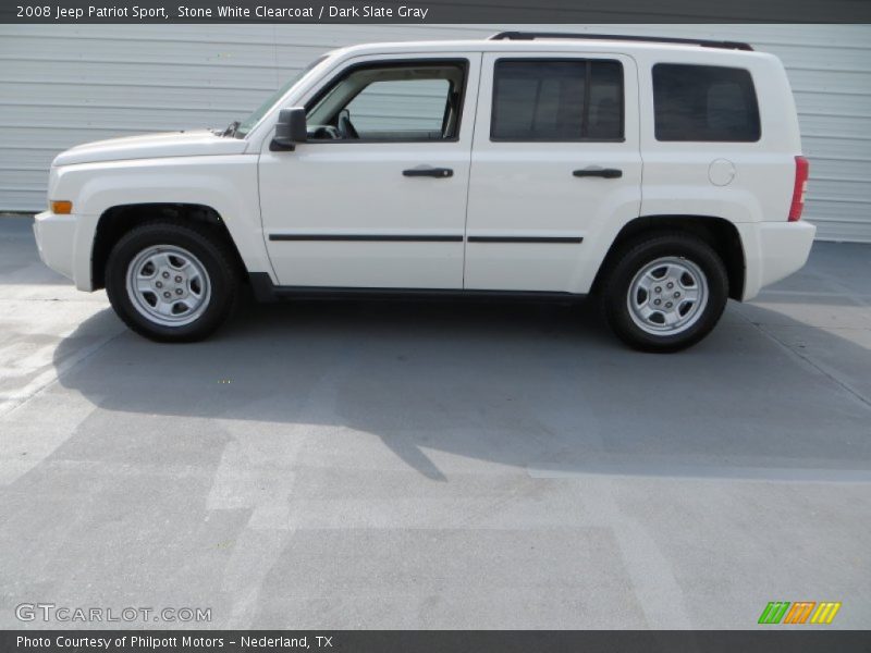Stone White Clearcoat / Dark Slate Gray 2008 Jeep Patriot Sport