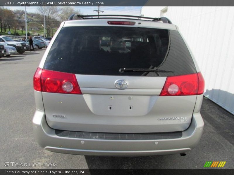 Silver Shadow Pearl / Stone 2010 Toyota Sienna XLE AWD