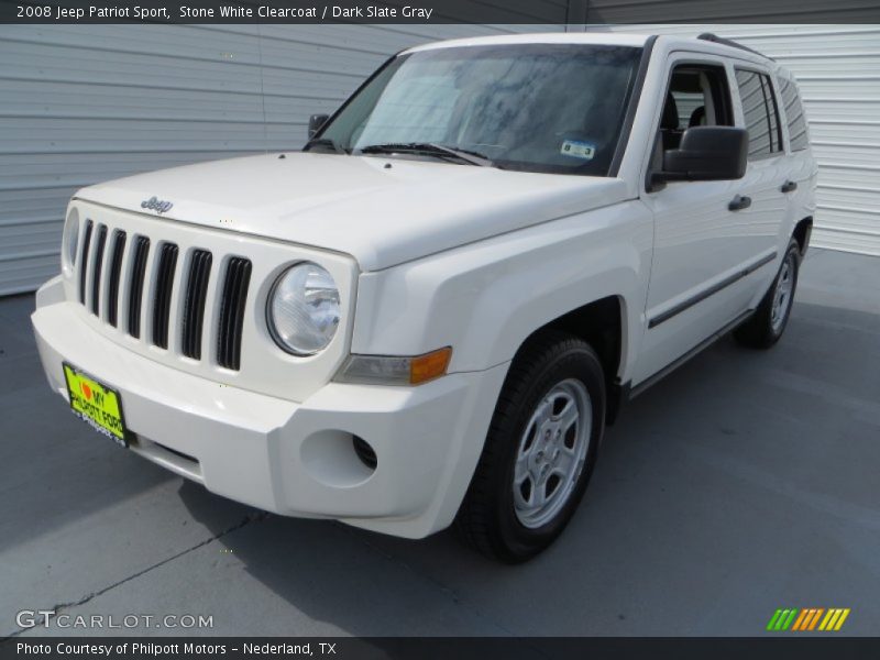 Stone White Clearcoat / Dark Slate Gray 2008 Jeep Patriot Sport