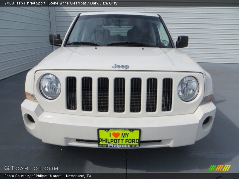 Stone White Clearcoat / Dark Slate Gray 2008 Jeep Patriot Sport