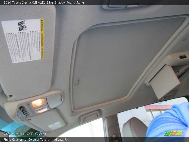 Silver Shadow Pearl / Stone 2010 Toyota Sienna XLE AWD
