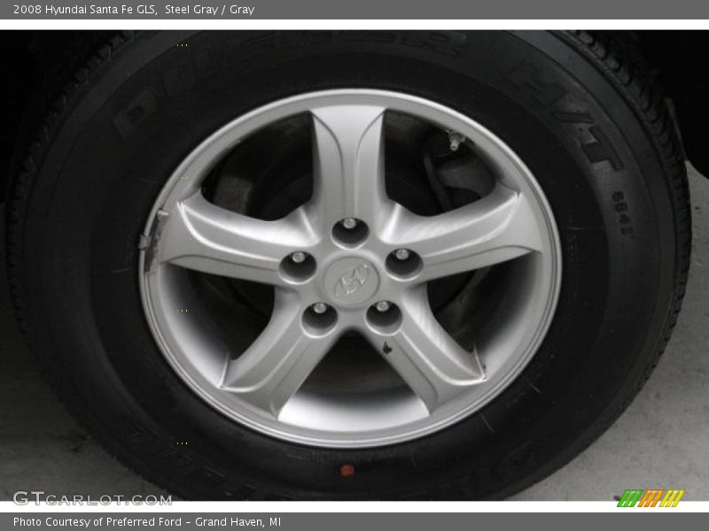 Steel Gray / Gray 2008 Hyundai Santa Fe GLS