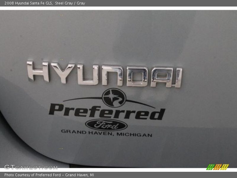 Steel Gray / Gray 2008 Hyundai Santa Fe GLS