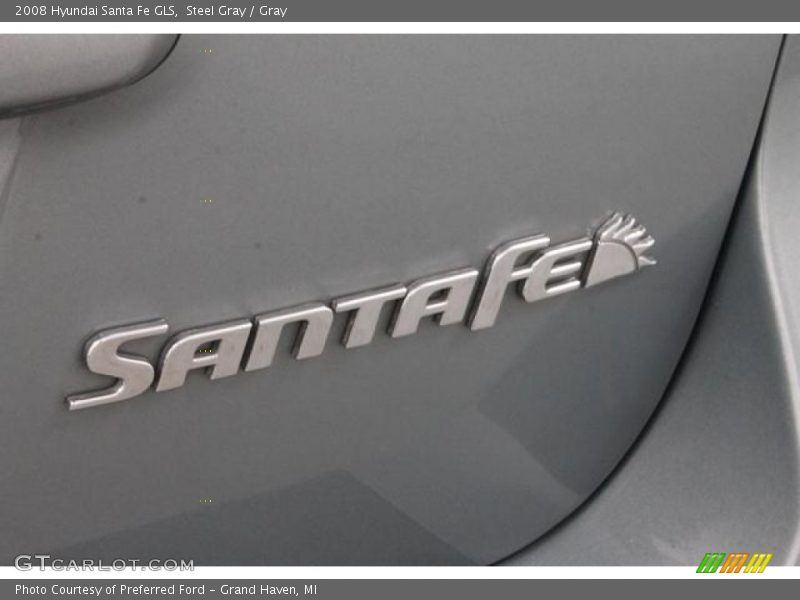 Steel Gray / Gray 2008 Hyundai Santa Fe GLS