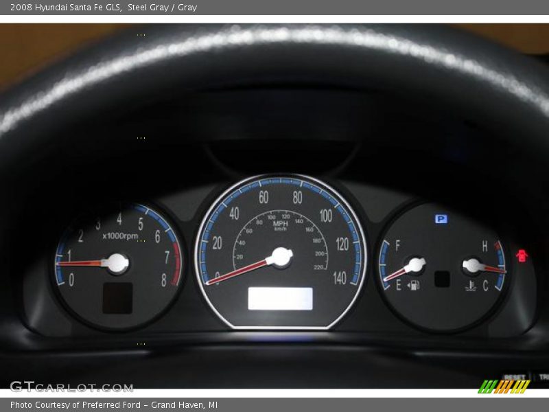 Steel Gray / Gray 2008 Hyundai Santa Fe GLS