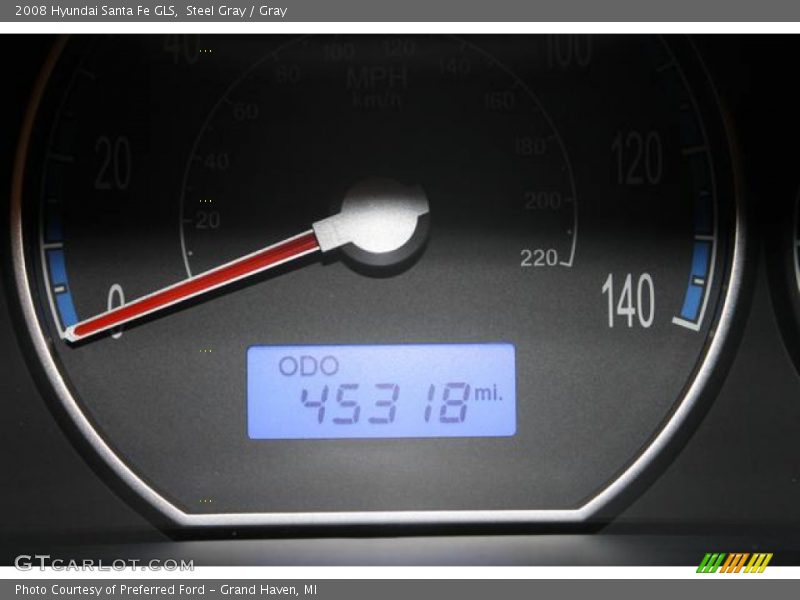 Steel Gray / Gray 2008 Hyundai Santa Fe GLS