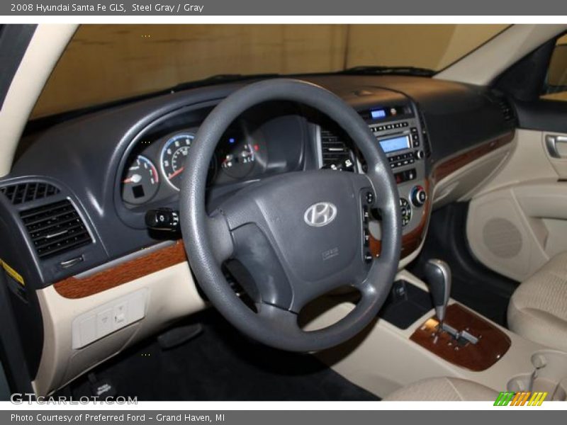 Steel Gray / Gray 2008 Hyundai Santa Fe GLS