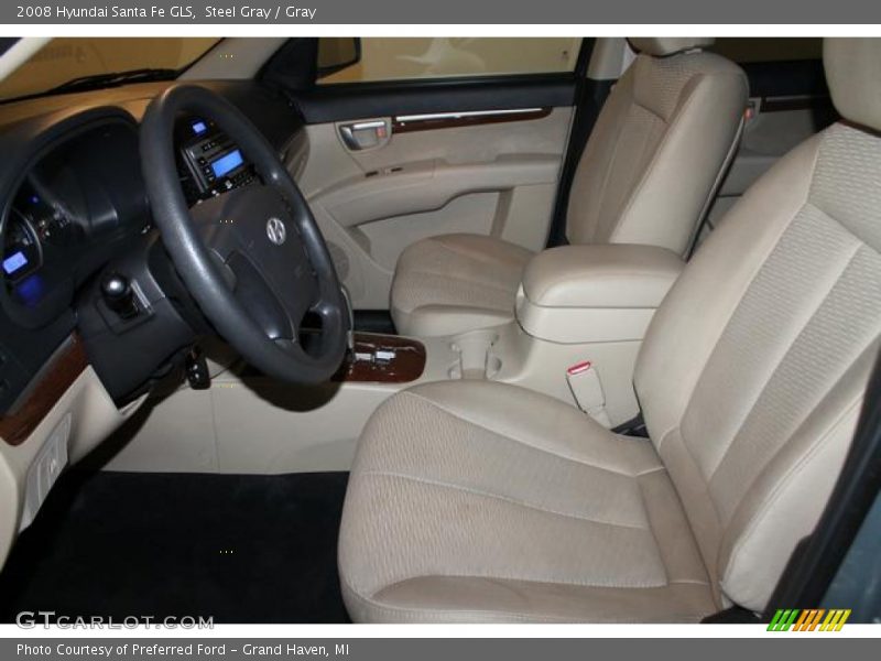 Steel Gray / Gray 2008 Hyundai Santa Fe GLS