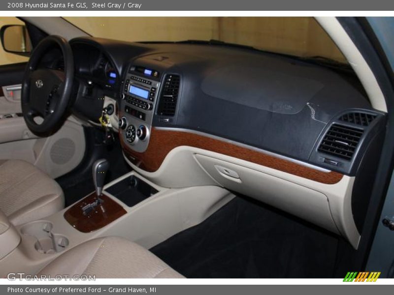 Steel Gray / Gray 2008 Hyundai Santa Fe GLS