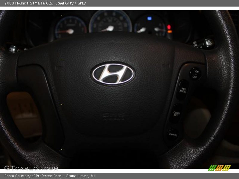 Steel Gray / Gray 2008 Hyundai Santa Fe GLS
