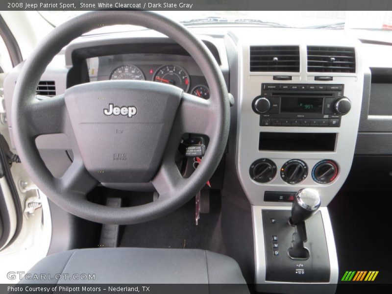 Stone White Clearcoat / Dark Slate Gray 2008 Jeep Patriot Sport