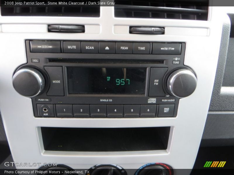 Stone White Clearcoat / Dark Slate Gray 2008 Jeep Patriot Sport