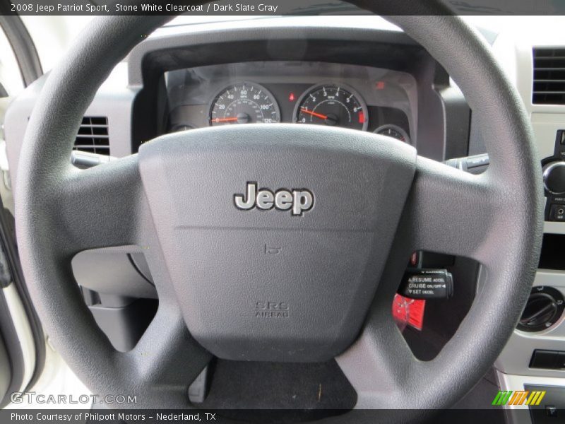 Stone White Clearcoat / Dark Slate Gray 2008 Jeep Patriot Sport