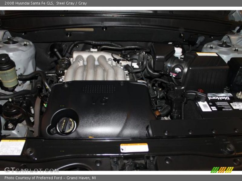 Steel Gray / Gray 2008 Hyundai Santa Fe GLS