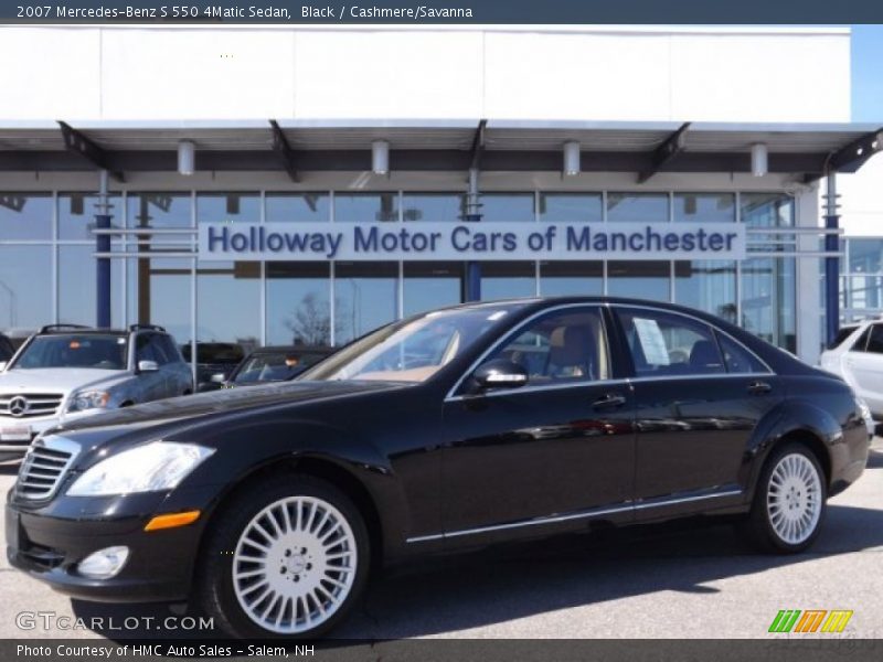 Black / Cashmere/Savanna 2007 Mercedes-Benz S 550 4Matic Sedan