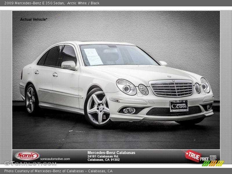 Arctic White / Black 2009 Mercedes-Benz E 350 Sedan