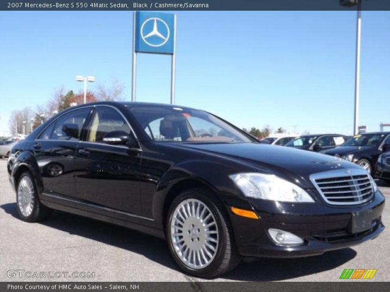 Black / Cashmere/Savanna 2007 Mercedes-Benz S 550 4Matic Sedan