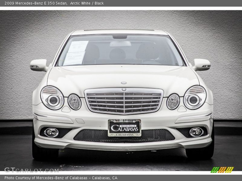 Arctic White / Black 2009 Mercedes-Benz E 350 Sedan