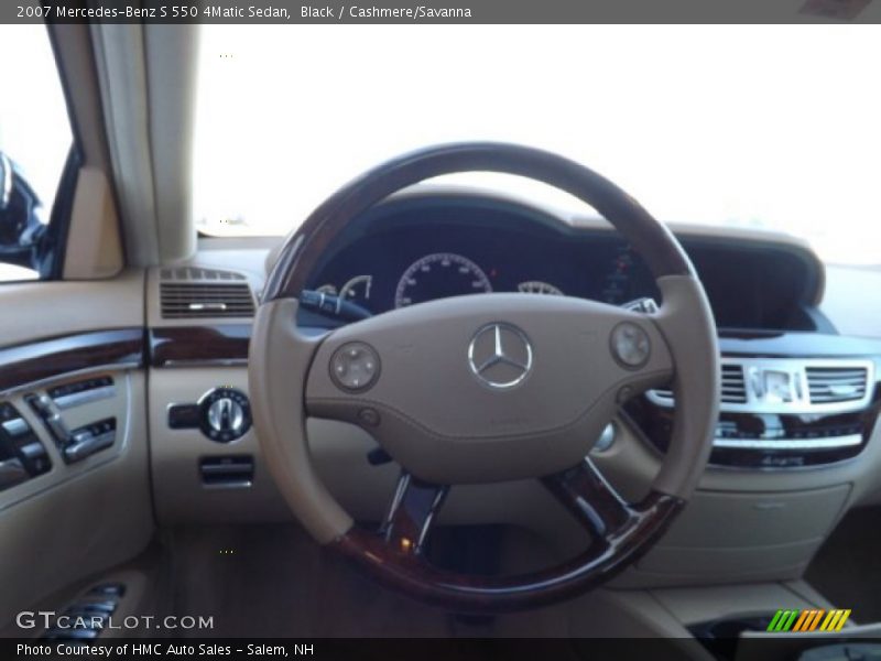 Black / Cashmere/Savanna 2007 Mercedes-Benz S 550 4Matic Sedan