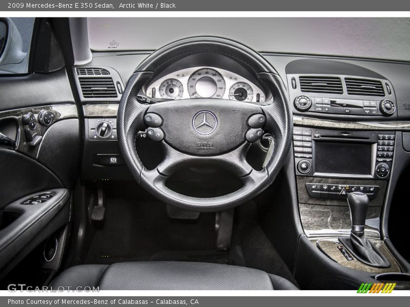Arctic White / Black 2009 Mercedes-Benz E 350 Sedan