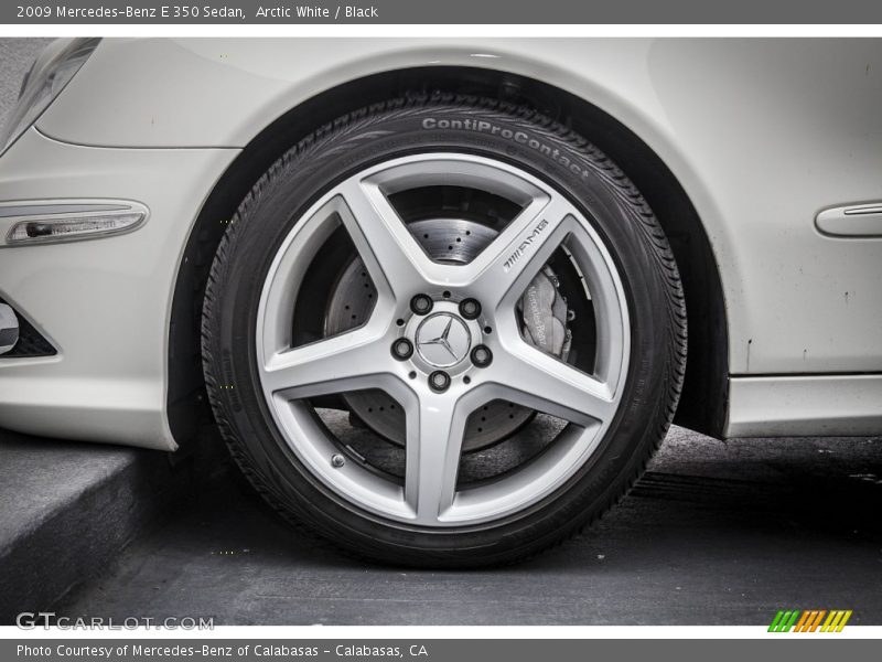 Arctic White / Black 2009 Mercedes-Benz E 350 Sedan