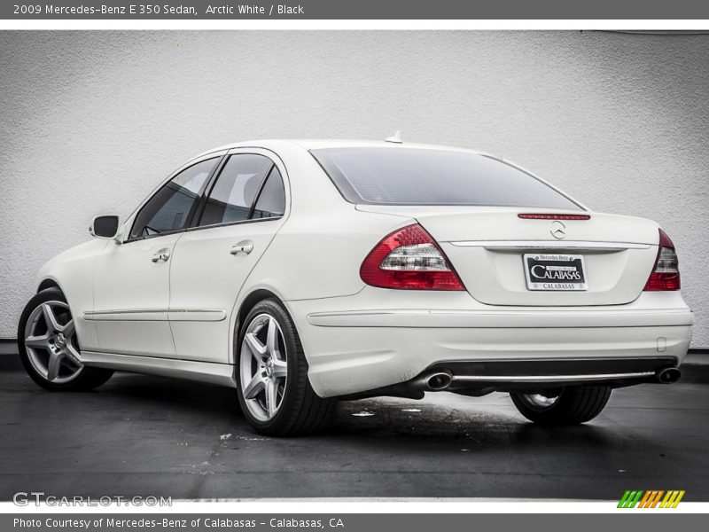 Arctic White / Black 2009 Mercedes-Benz E 350 Sedan