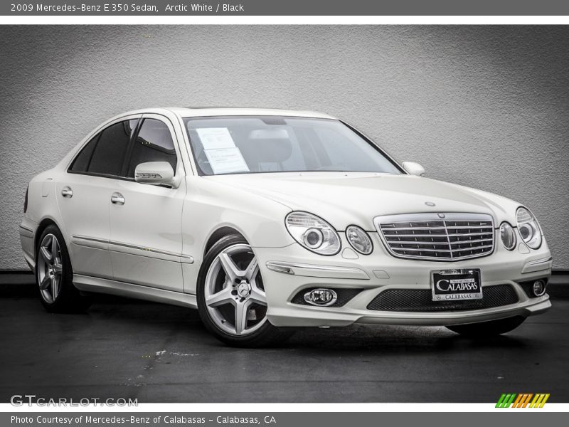 Arctic White / Black 2009 Mercedes-Benz E 350 Sedan