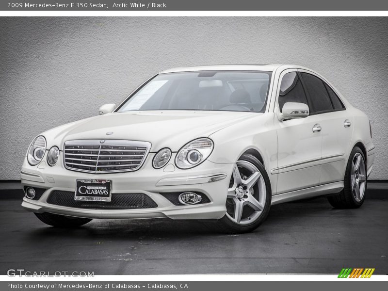 Arctic White / Black 2009 Mercedes-Benz E 350 Sedan