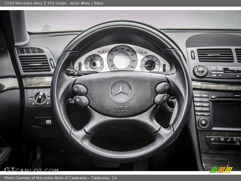 Arctic White / Black 2009 Mercedes-Benz E 350 Sedan