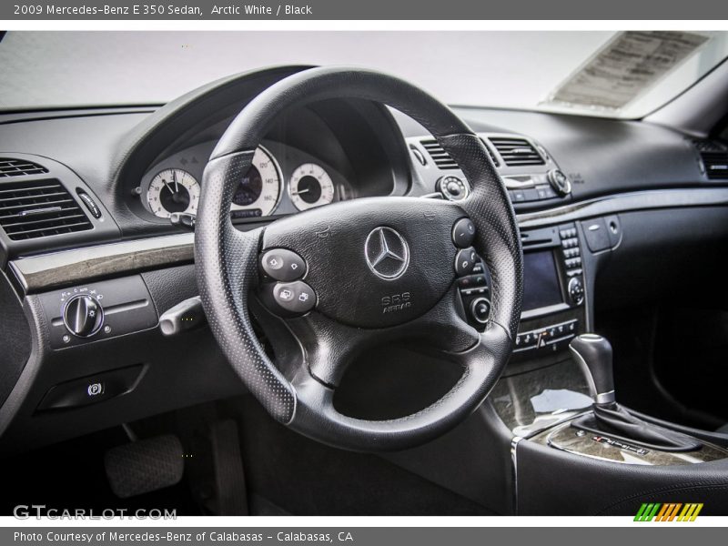 Arctic White / Black 2009 Mercedes-Benz E 350 Sedan