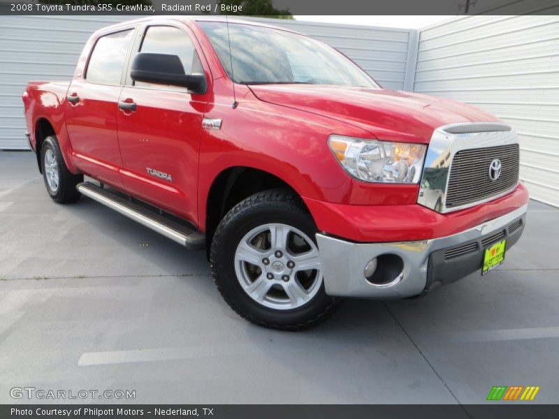 Radiant Red / Beige 2008 Toyota Tundra SR5 CrewMax