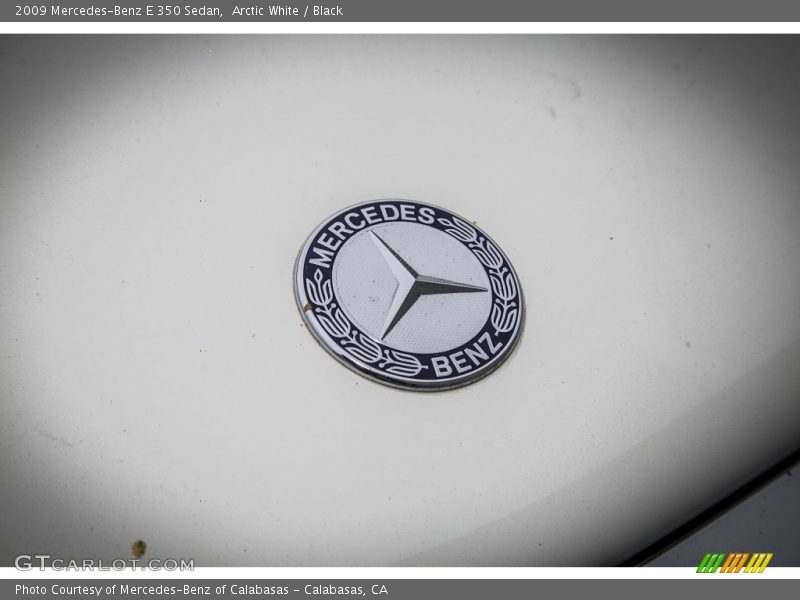 Arctic White / Black 2009 Mercedes-Benz E 350 Sedan
