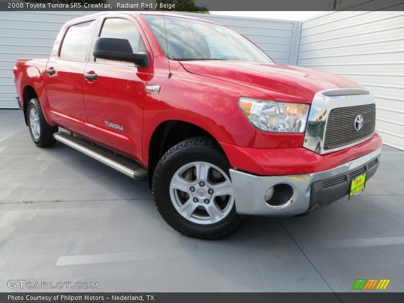 Radiant Red / Beige 2008 Toyota Tundra SR5 CrewMax