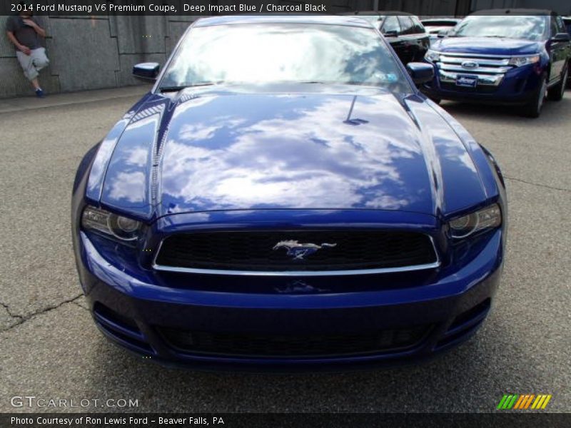 Deep Impact Blue / Charcoal Black 2014 Ford Mustang V6 Premium Coupe
