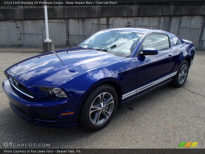 Deep Impact Blue / Charcoal Black 2014 Ford Mustang V6 Premium Coupe