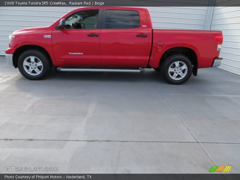 Radiant Red / Beige 2008 Toyota Tundra SR5 CrewMax