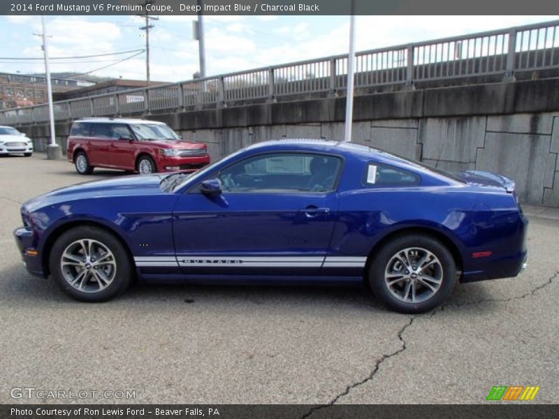  2014 Mustang V6 Premium Coupe Deep Impact Blue
