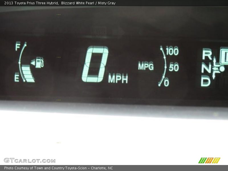 Blizzard White Pearl / Misty Gray 2013 Toyota Prius Three Hybrid