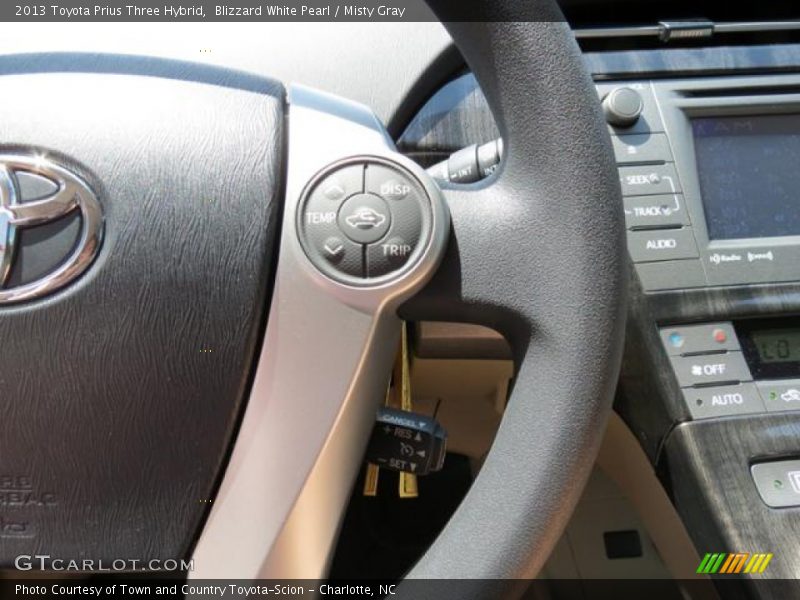Blizzard White Pearl / Misty Gray 2013 Toyota Prius Three Hybrid