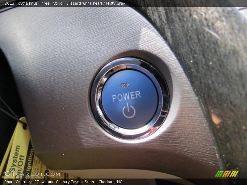 Blizzard White Pearl / Misty Gray 2013 Toyota Prius Three Hybrid