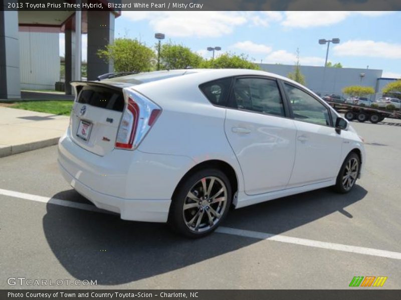 Blizzard White Pearl / Misty Gray 2013 Toyota Prius Three Hybrid