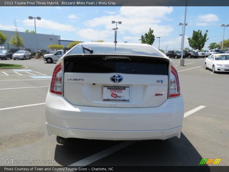 Blizzard White Pearl / Misty Gray 2013 Toyota Prius Three Hybrid