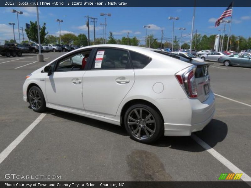 Blizzard White Pearl / Misty Gray 2013 Toyota Prius Three Hybrid