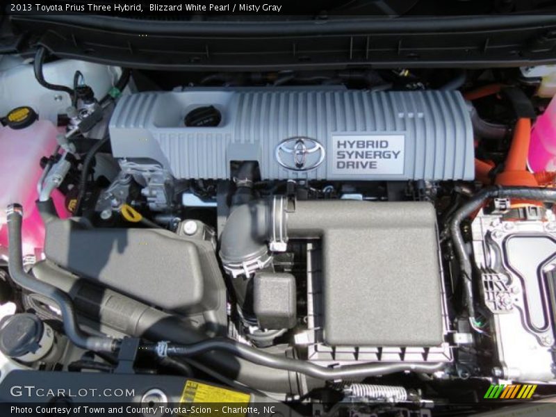 Blizzard White Pearl / Misty Gray 2013 Toyota Prius Three Hybrid