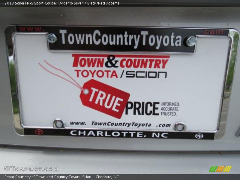 Argento Silver / Black/Red Accents 2013 Scion FR-S Sport Coupe